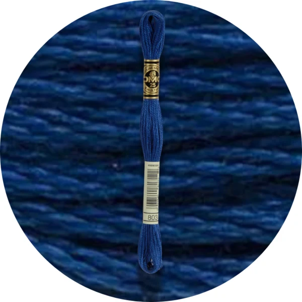 DMC Mouliné Spécial 25 Broderigarn, Ensfarvet, Blå/Lilla nuancer